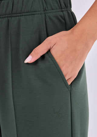 Women's Straight Leg Short Length Pants Green Forest