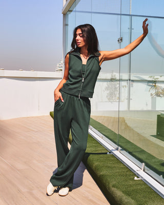 Women's Straight Leg Pants Green Forest