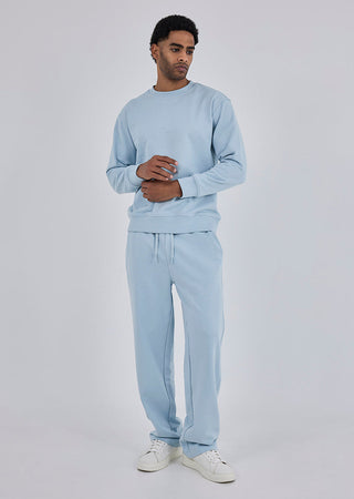 Oversized Unisex Sweat Pants Blue Mist
