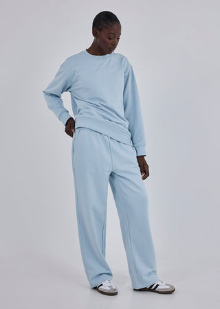 Oversized Unisex Sweat Pants Blue Mist