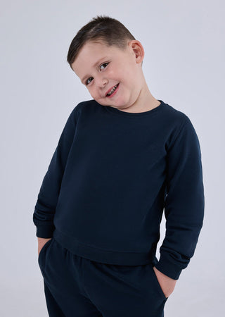 Unisex Kids Sweater Navy Pewter