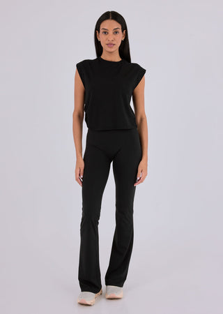 Women’s Ruched Side Tank Black