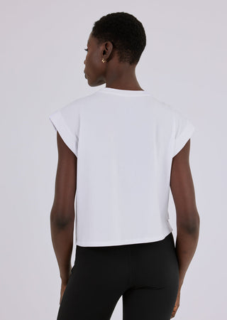 Women’s Ruched Side Tank White