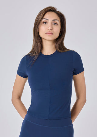 Women Skin Touch Tee Dark Navy