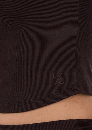 Women's V-Neck Cardigan Dark Cocoa