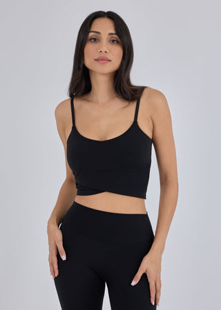 Women's Wrap Cami Top Black