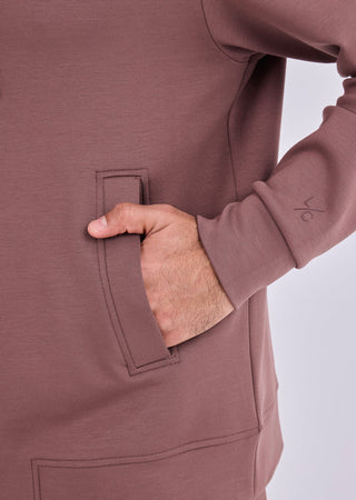 Men's Zip Up Hoodie Tawny Rust